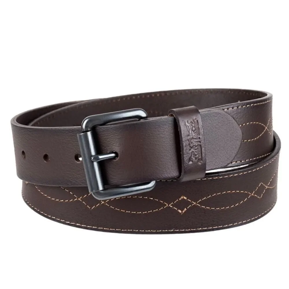 Levi's Western Style Stitch‎ Jean Belt with Tapered Tabs-Large